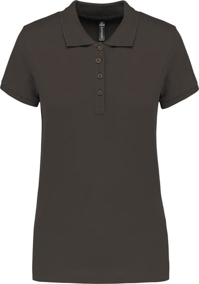 Kariban Piqué-damespolo korte mouwen K255 - Dark Grey - XS