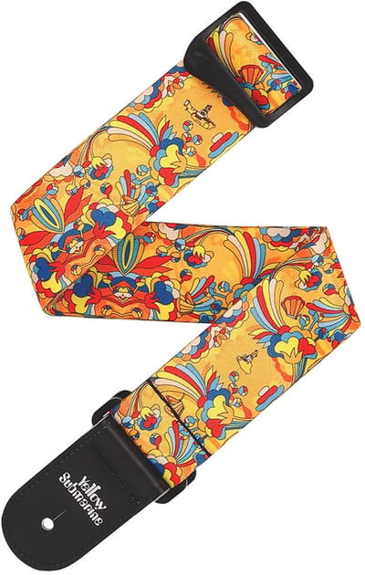 D'Addario 50BYS02 The Beatles Yellow Submarine 55th Anniversary Polyester Gitaarband Primrose Prairie