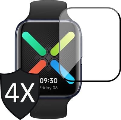 Screenprotector geschikt voor Oppo Watch 2 46 mm - Full Screen Protector - 4 Stuks