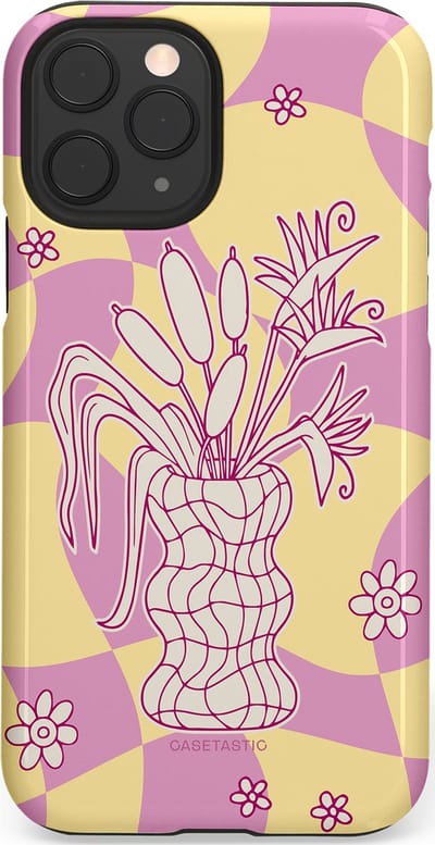 Casetastic Hoesje Geschikt voor Apple iPhone 11 Pro - Stijlvolle Beschermende Duo-layer Case - Bosje vol roze