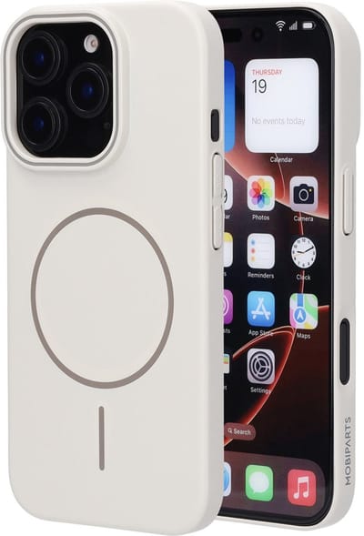 Mobiparts Slim Line Case geschikt voor Apple iPhone 16 Pro - MagSafe Off - Wit