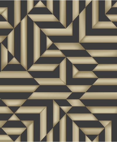 Galactik ruit/streep bruin/goud L858-09