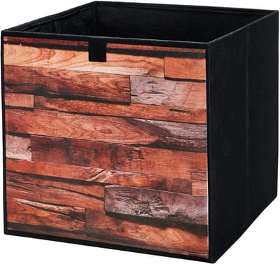LAVITA® Opbergmand Textiel - 31x31x31 Retro Board - 1 stuk - Opbergbox Kast Organizer Opbergdoos - Kastlade Verdeler Voor Kleding Ondergoed Badkamer Kledingkast - Vouwdoos Stoffen Doos Opbergdozen
