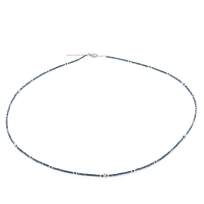 CO88 Collection 8CN-26371 Miyuki Kralen ketting 75cm - Petrol - 70+5cm - 1,8mm Dikte - Staal - Goudkleurig