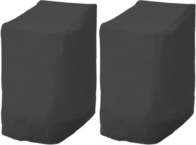 Famanu – Tuinstoelhoes voor 6 stoelen - 114 x 85 x 65 cm - 420 pu Oxford-stof - waterdichte tuinstoelhoezen - stapelstoelen - winterbestendig - beschermhoes voor tuinstoel - anti-uv (2 stuks)