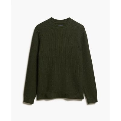 Superdry - De Merchant Store-Getextureerde trui met ronde hals - Heren - Sweaters