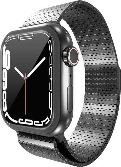 Strap-it Luxe Milanese band- Geschikt voor Apple Watch bandje - Series 1/2/3/4/5/6/7/8/9/10/11/SE/SE2/SE3 - Zwart - RVS staal/metalen bandje met magneet - Milanees iWatch bandje voor maat: 38 / 40 / 41 / 42mm