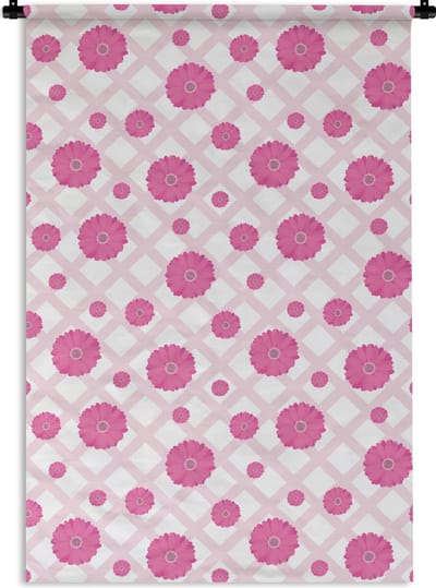 Wandkleed - Wanddoek - Bloemen - Patronen - Pastel - 120x180 cm - Wandtapijt