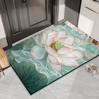 Door Lotus Zijde Mat Huishouddeur Deur Vuilmat Buiten Vuilbestendig Stofverwijdering Kan Op Maat Worden Gemaakt Tapijt 40 * 60CM silk ring
