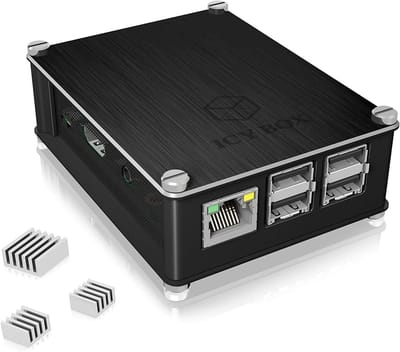 Aluminium Behuizing voor Raspberry Pi 2, 3 Model B en B+ met Koellichamen