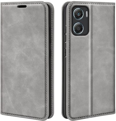 MobyDefend Hoesje - Geschikt voor Motorola Moto G06 / Motorola Moto G06 Power - Luxe Wallet Bookcase (Magnetische Sluiting) - Grijs