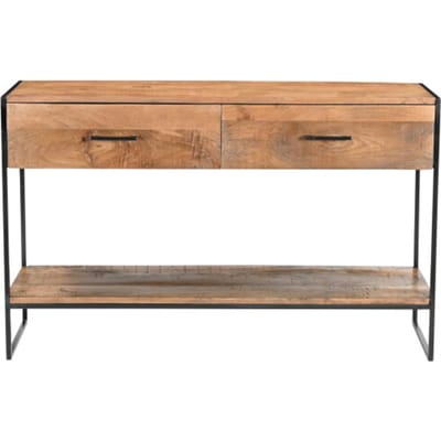 Livingfurn - Wandtafel - Elin 120cm - Bruin, Zwart
