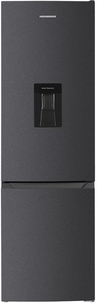 Heinner Koel-vriescombinatie 260L met Waterdispenser - Vrijstaand - Vingerafdrukbestendige Afwerking - Antracietgrijs - Energielabel E - 180 cm - 40 dB - Omkeerbare Deur - 5 Jaar Garantie - HC-HM260DGWDE++