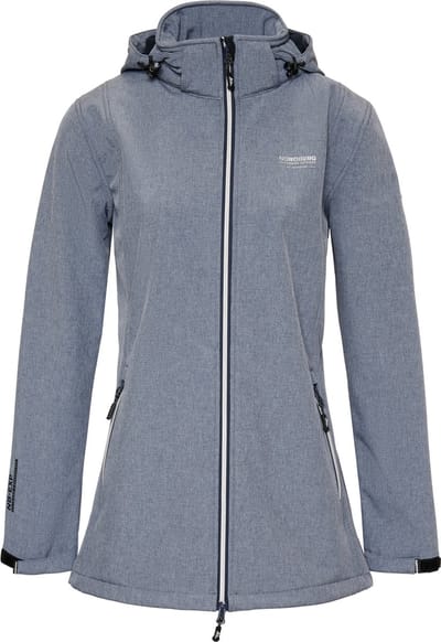Nordberg Ronda - Softshell Outdoor Zomerjas Dames - Lichtblauw Melange - Maat L