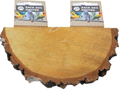 Back Zoo Nature rustplank hout, 1/2 rond.