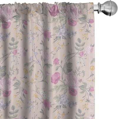 Abakuhaus Bloemen Gordijnen – 2x75x175 cm – Microvezel – Halfdonker