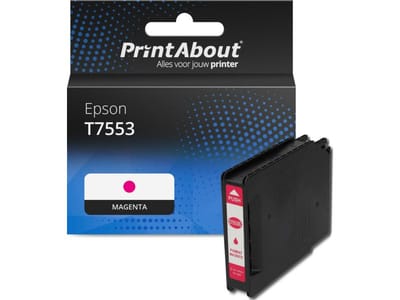 PrintAbout huismerk Inktcartridge T7553 Magenta Geschikt voor Epson