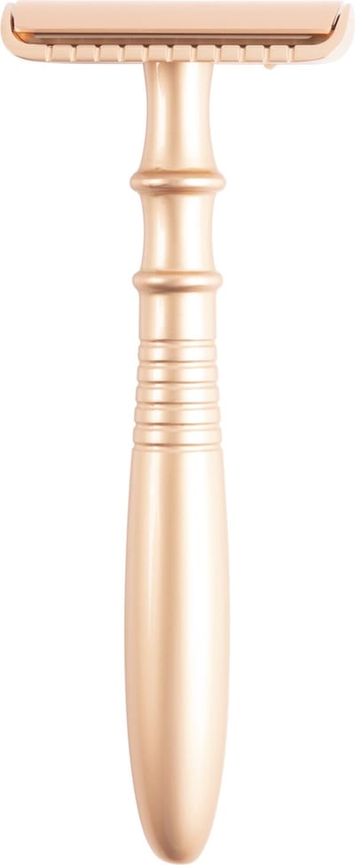 The Green Razor Safety Razor - Inclusief 10 Scheermesjes - Voor Mannen en Vrouwen - Rose Goud