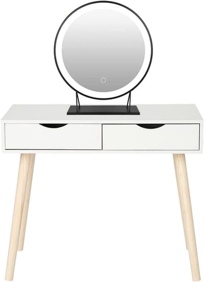 Ronde LED Make-up Spiegel met Verlichting en 10x Vergroting, Oplaadbaar