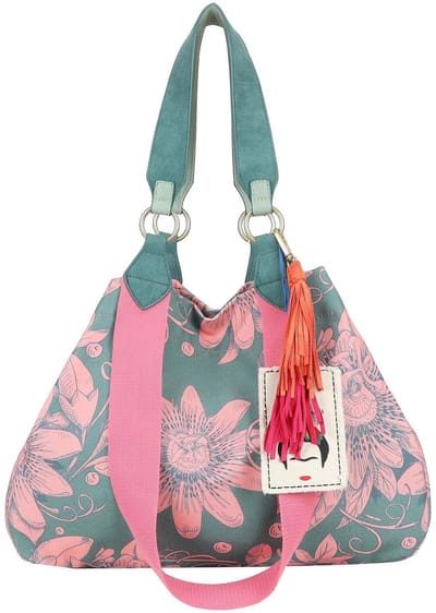 Fritzi aus Preußen shopper schoudertas Fritzi x Frida Kahlo Izzy Medium Limited Limited Bloom Green groen