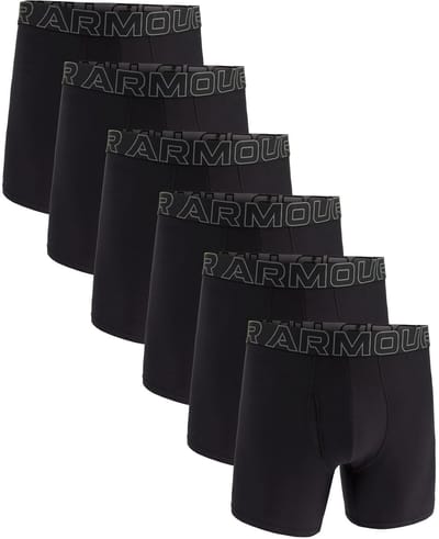 Under Armour Boxershorts UA PERFORMANCE TECH - SOLID 6 IN 6PK Set van 6