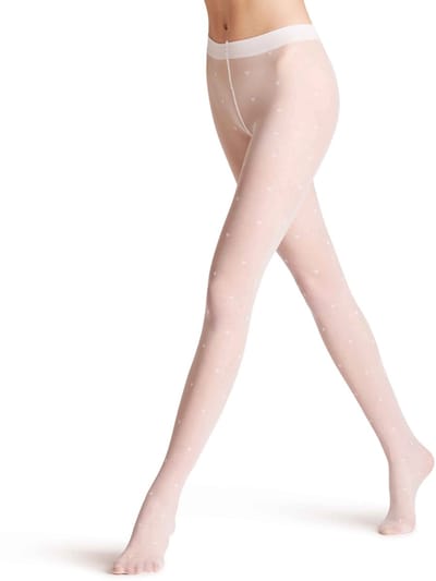 FALKE FALKE x Kaviar Gauche Love gedessineerd materiaal 20 DEN panty dames wit - maat S-M
