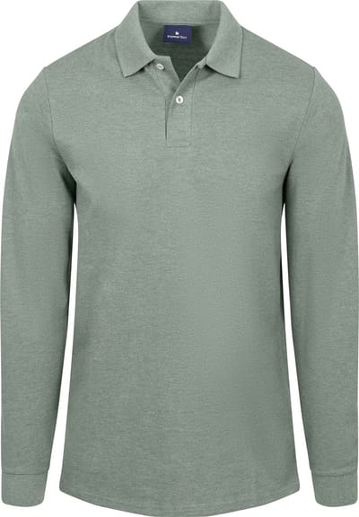 Steppin' Out Longsleeve Polo Piqué Classic Groen - Maat M - Heren