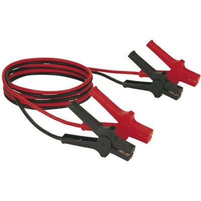 Einhell Startkabels BT-BO 25/1 A - Voor benzinemotor: Max. cilinderinhoud: 5500 cm³ - Voor dieselmotor: Max. cilinderinhoud: 3000 cm³ - Lengte kabel: 3,5 m - Doorsnede: 31.4mm² - Intensiteit: 350 A - Geleverd in draagtas