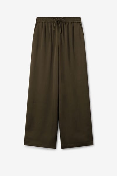 Sissy-Boy - Donkergroene high waist wide leg broek