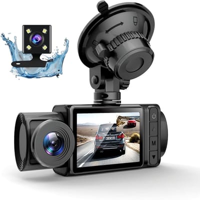 Allecto - Dashcam - 3-kanaals Dashcamera voor Auto's - 1080P Full HD Nachtzicht - G-sensor en Parkeermodus - Veiligheid en Bewaking - Geschikt voor...