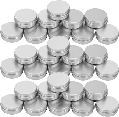 30 Stuks 1oz/30ml Ronde Aluminium Blikken, Kleine Metalen Potjes, Lege Reiscontainers met Schroefdeksel voor Make-up, Kaarsen en Sieraden