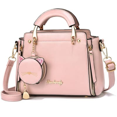 WTEMPO Sacs bandoulière à pendentif pour femme, mode, haute capacité, plusieurs compartiments, fermeture éclair rose