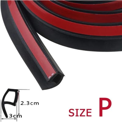 2M Auto Deurafdichtingsstrip EPDM Rubber P Z D vormtype Gelisolatie Anti-Stof Geluiddicht Auto Afdichting sterke 3M lijm 2M P