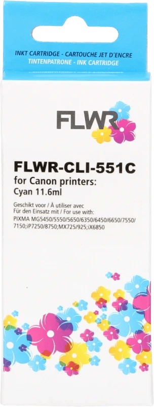 FLWR - Cartridges / Canon CLI-551XL / cyaan / Geschikt voor Canon