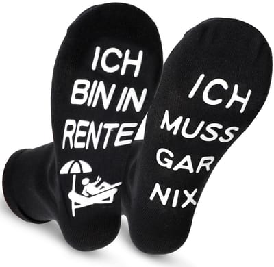 Dailygoods- Herensokken Gepensioneerden - Grappige Sokken - Afscheidscadeau - Sokken voor Mannen - Maat 43-46 - Polyester Materiaal