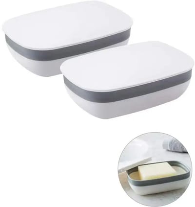 2-pack zeepbakjes - Wit - Draagbare lekvrije zeepbakje - Perfect voor kamperen, thuis en in de badkamer - Beschermt zeep tegen vocht en vuil - Ademend om schimmelvorming te voorkomen
