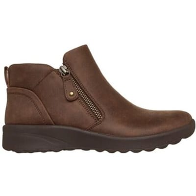 Skechers Lovely Vibe dames enkellaarsjes bruin - Maat 38 - Extra comfort - Memory Foam