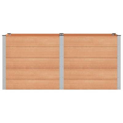 vidaXL Verhoogde plantenbak Bruin 200 x 100 x 91 cm WPC en Aluminium