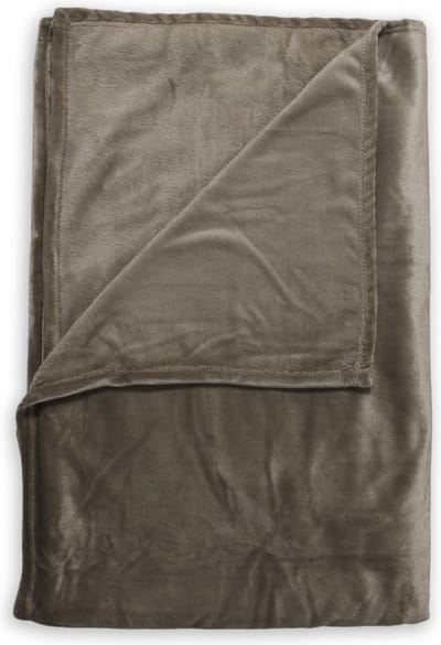 Zohome Plaid Cara - Warme deken voor op de bank - Zacht - 140x200 cm - Taupe