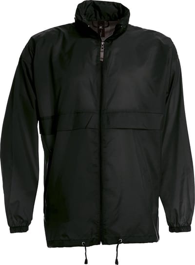 Windjas 'Sirocco Men Windbreaker' B&C Collectie maat M Zwart