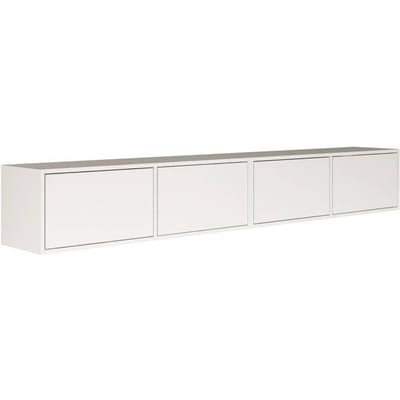Selsey Framme – Hangend tv-meubel met vier kleppen 200 cm, wit