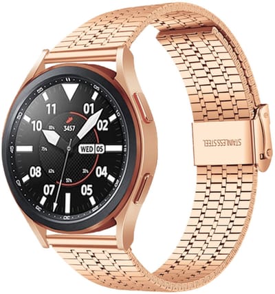 By Qubix - Stalen bandje - Champagne goud - Geschikt voor Xiaomi Redmi Watch 5 Active / Redmi Watch 5 Lite
