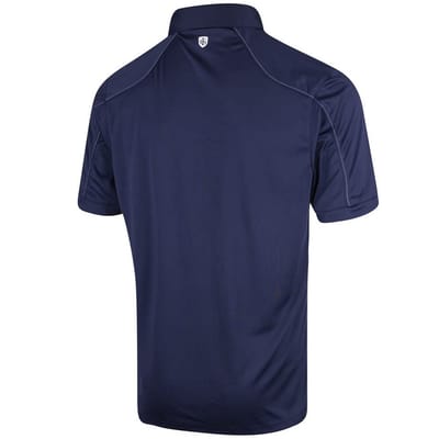 Island Green Heren Gestikt Golf Poloshirt (Marine)