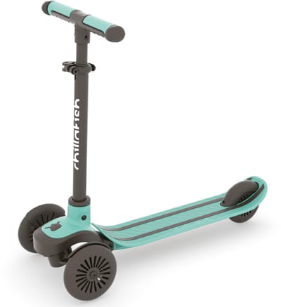 Chillafish Kinderstep 3 Jaar met drie wielen - Groen Blauw - Lichtgewicht step jongens met afneembaar stuur en voetrem - Aanpasbaar in hoogte - Leun-om-te-sturen - Extra grip handgrepen - Model Scotti 3