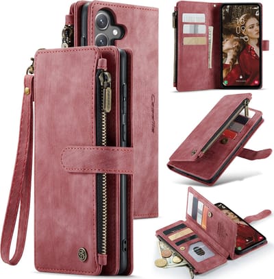CaseMe Hoesje - Geschikt voor Samsung Galaxy S24 FE Hoesje - CaseMe C30 Book Case met Portemonnee - Roze