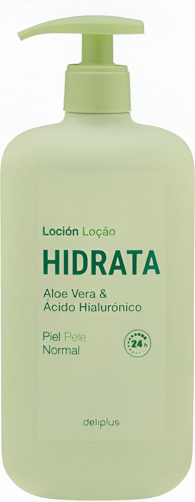 Deliplus 600 ML SUPER HYDRATERENDE BODYLOTION MET HYALURONZUUR, ALOË VERA & SHEA BUTTER – INTENSIEVE HYDRATATIE, HUIDHERSTEL EN BESCHERMING VOOR DROGE EN GEVOELIGE HUID, SNEL ABSORBEREND, LICHTE TEXTUUR EN VOORDELIGE EXTRA GROTE VERPAKKING