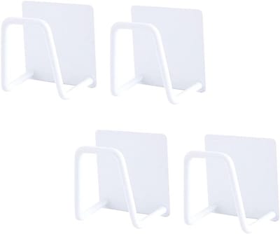 Solidchoice - Set van 4 Zelfklevende RVS Sponshouders voor Keuken en Badkamer