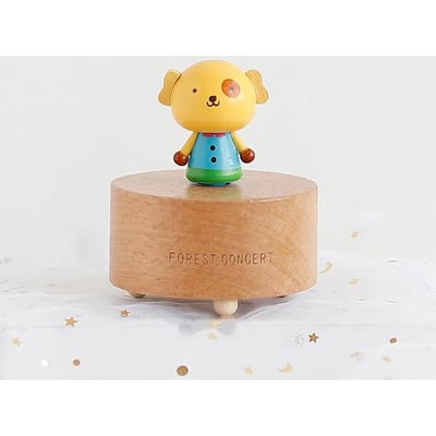 Mechanisme Gesneden Muziekdoos Mini Gesneden Houten Flamingo Muziekdoos in Hand Muzikaal Cadeau Perfect voor blauw