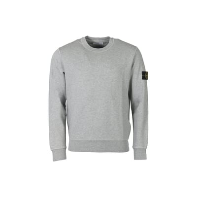 Sweatshirt à col rond et manches longues avec logo uni Stone Island Homme sweatshirt Gris Clair 791563051-V0M64 S gray