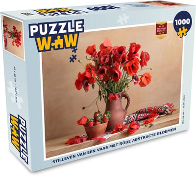 Puzzel Stilleven - Bloemen - Bladeren - Legpuzzel - Puzzel 1000 stukjes volwassenen